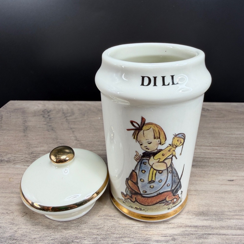 M.J.‎ Hummel Dill Spice Jar 1987 Danbury Mint Porcelain Gold Trim Made in Japan - Picture 5 of 11